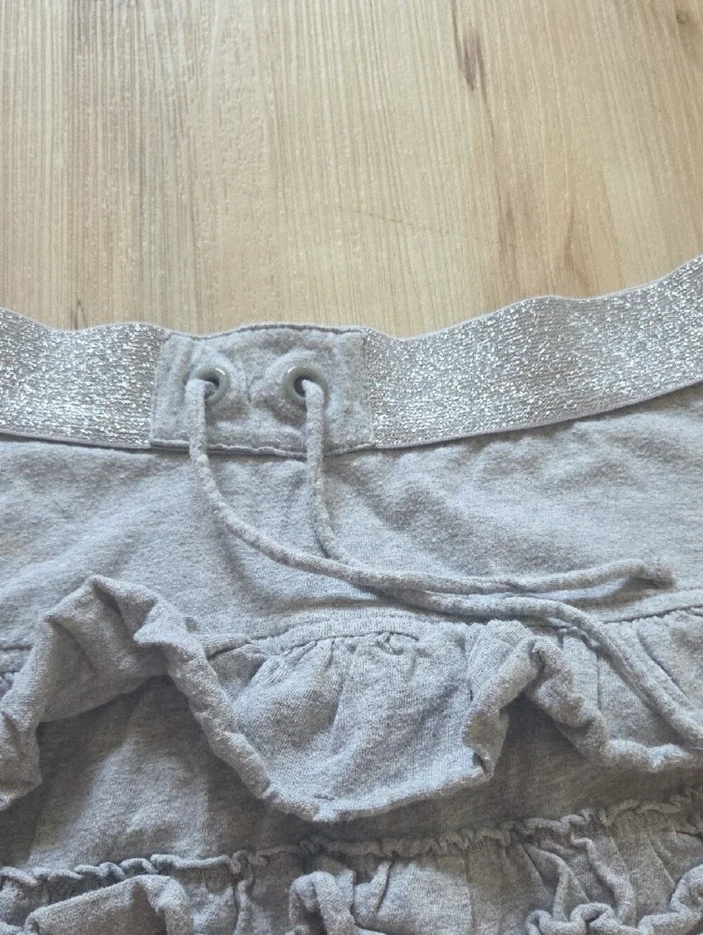 Justice Ruffled Mini Skirts/shorts in Gray and Coral Pink